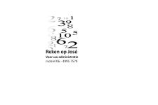 Logo voor Reken op Jose Logo voor Reken op Jose